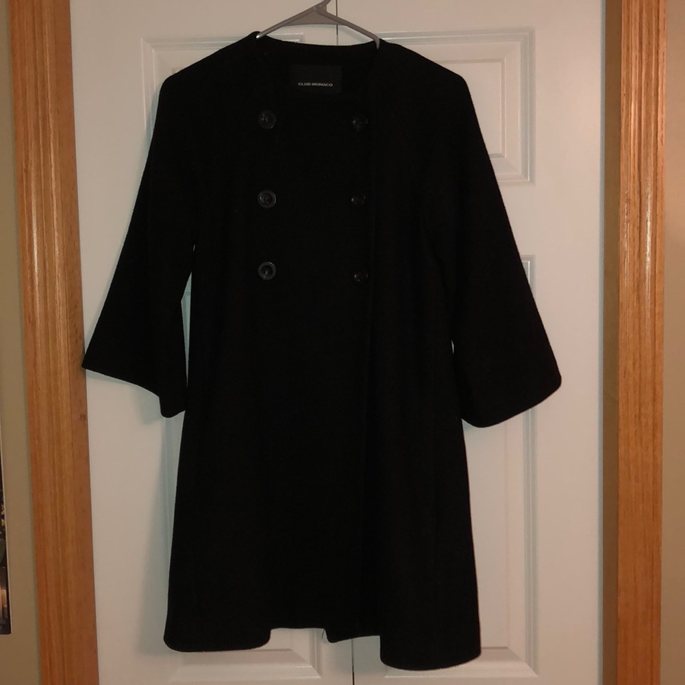Club Monaco collarless pea coat